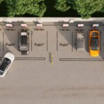 Diagram showing correct dikstance while parallel parking